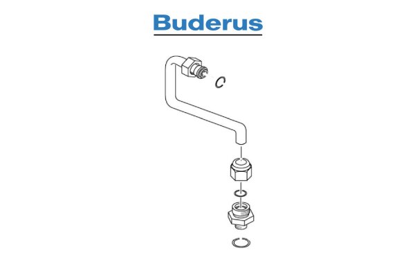 Verbindungsrohr Gasarmatur/Brenner komplett - 7100833