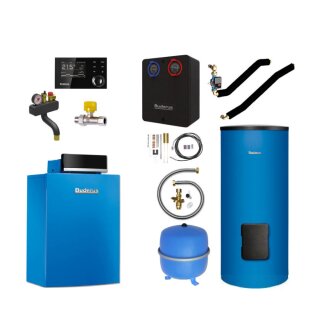 Buderus GB212-30 kW IP Gas-Brennwertkessel Paket Logaplus K61, Warmwasserspeicher SU300, Heizkreis-Set HSM25/6 gemischt, Regelung MC110, Bedieneinheit RC310 - 7739610476