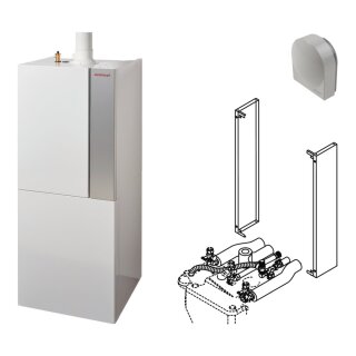 Weishaupt Thermo Condens WTC-GB 15 kW-B K-80P, mit Heizung, integr. Schichtlade-Warmwasserspeicher 80L, ohne Zirkulation, Anschlüsse hinten - 894034