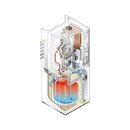 Weishaupt Thermo Condens WTC-GB 15 kW-B K-115P, mit Heizung, integr. Schichtlade-Warmwasserspeicher 115L, ohne Zirkulation, Anschlüsse hinten - 894035