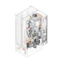 Weishaupt Thermo Condens WTC-GW 25 kW-B K-35P, mit Heizung, integr. Kleinwarmwasserspeicher 35L, ohne Zirkulation, Anschlüsse hinten - 894417