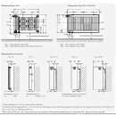 Buderus Heizkörper, Flachheizkörper VC-Profil Typ 33 400x1400 mm (H x L), Ventil 7750101714