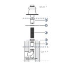 Buderus Set-Flexleitung d:60, 12,5m 12,5m Flexrohr,Montagekreuz,4xAbstands.