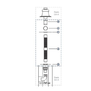 Buderus Set Flexleitung Ø110, 15m