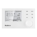 Buderus GB172i-24 kW T100S Gas-Brennwert-Kompaktheizzentrale Paket Logaplus W32, Schichtenladespeicher 100 Liter, Bedieneinheit RC310, Anschluss seitlich - 7739617045