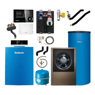 Buderus GBH212
-15 kW Gas-Brennwert-Hybridsystem Paket Logasys SL214 - Gas-Brennwertkessel GB212-15 kW, Wärmepumpe WLW196-6 A H, Warmwasserspeicher SU160, Heizkreis-Set HS25/4 ungemischt, Regelung MC110, Bedieneinheit RC310 - 7739619422