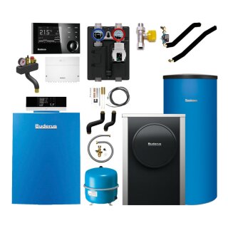 Buderus GBH212
-15 kW Gas-Brennwert-Hybridsystem Paket Logasys SL214 - Gas-Brennwertkessel GB212-15 kW, Wärmepumpe WLW196-6 A H S+, Warmwasserspeicher SU160, Heizkreis-Set HS25/4 ungemischt, Regelung MC110, Bedieneinheit RC310 - 7739619874