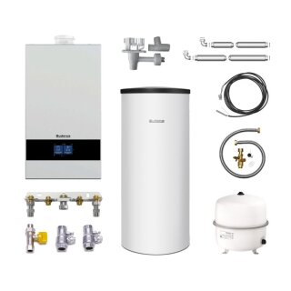 Buderus 
GB172i.2-15 kW W H Gas-Brennwert Paket Logaplus W22, mit Warmwasserspeicher SU200 und Bedieneinheit BC400 - 7739621315