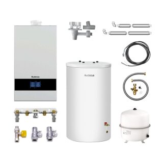 Buderus GB172i.2-15 kW W H Gas-Brennwert Paket Logaplus W22, mit Warmwasserspeicher S120 und Bedieneinheit BC400 - 7739621309