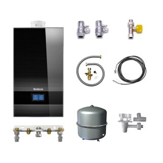 Buderus GB182i.2-25 kW H Gas-Brennwert Paket Logaplus W42S
, mit Bedieneinheit BC400, MAG 35 Liter, Warmwasserfühler, schwarz - 7739621377