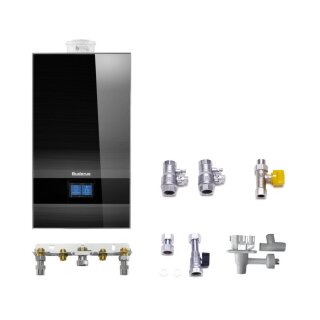 Buderus GB182i.2-20 kW KDH Gas-Brennwert Paket Logaplus W43, mit Bedieneinheit 
BC400 und integr. MAG 12 Liter, Aufputz, schwarz - 7739621379